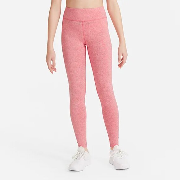 Girl's Nike One Luxe Dri-Fit High Rise Leggings - Pink Salt - Var Szs - NWT - Picture 1 of 1